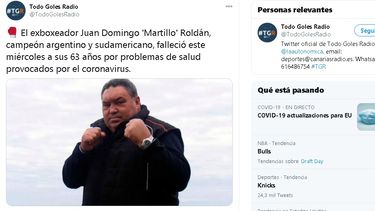 Martillo, leyenda del boxeo argentino de los años de 1980, se consagró campeón en su país natal en la categoría medianos en 1981 y luego logró la corona sudamericana.