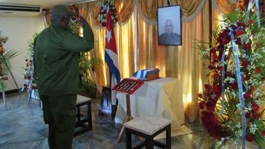 Sepelio del general Agustín Peña en el Panteón de los Caídos por la Defensa de Holguín.&nbsp; 