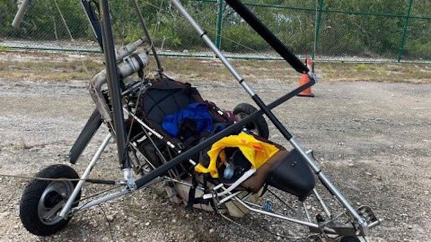 El ala delta motorizada usada por los cubanos para huir de la Isla.&nbsp;