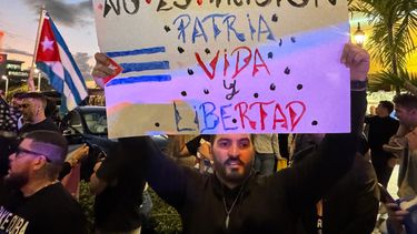 Manifestación por Cuba libre.&nbsp;