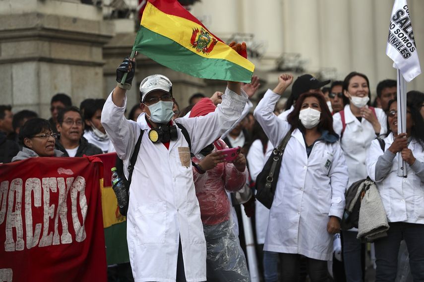 Médicos bolivianos protestaron durante 47 días contra políticas del Gobierno de Evo Morales.&nbsp;