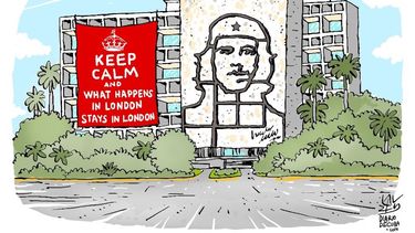 Caricatura de Alen Lauzán para Diario de Cuba, titulada Keep calm, MININT #1