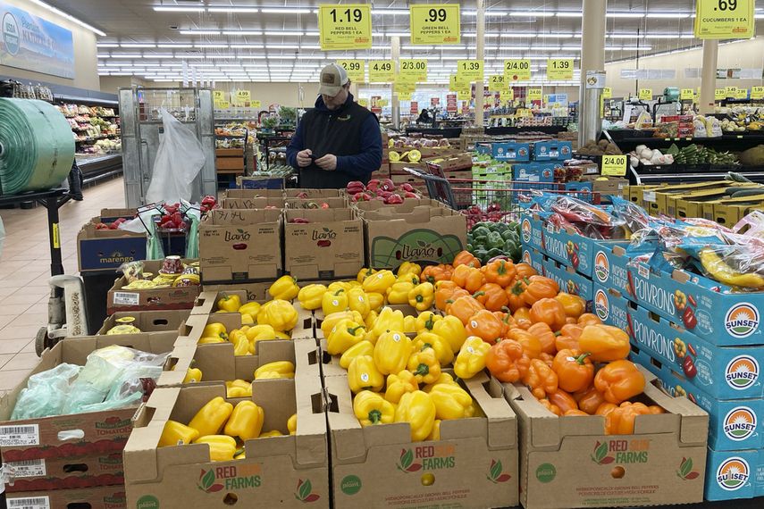 Cliente en un supermercado de Estados Unidos.