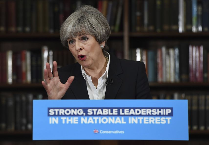 La primera ministra británica, Theresa May, pronuncia su discurso sobre seguridad en&nbsp;Londres, Reino Unido, el lunes 5 de junio de 2017. May dijo que el atentado del sábado, en el que murieron siete personas y fueron abatidos tres terroristas, fue un ataque contra&nbsp;Londres&nbsp;y contra el Reino Unido, pero también contra el mundo democrático. &nbsp;