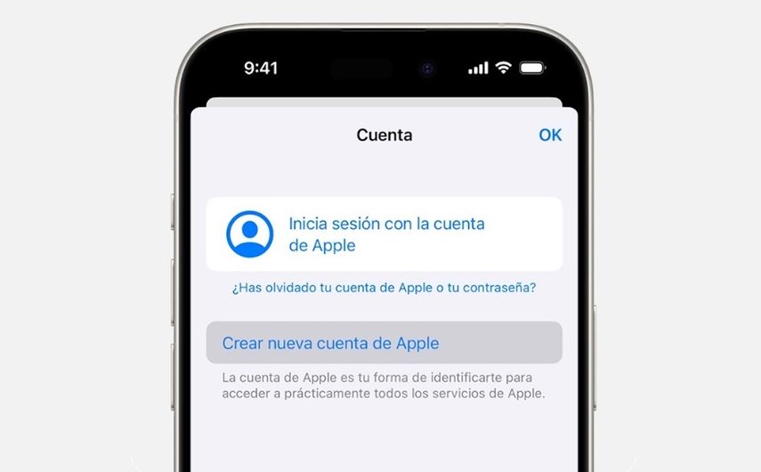 Inicio de sesión en la Cuenta de Apple.