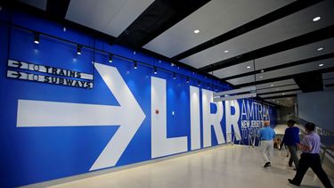 Corredor que conduce a la estación ferroviaria Penn Station de Nueva York.&nbsp;