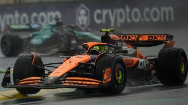 Lando Norris de McLaren durante la clasificación del Gran Premio de Brasil, el domingo 3 de noviembre de 2024, en Sao Paulo.&nbsp;