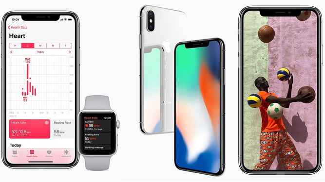 Collage de imágenes del nuevo iPhone X, presentado este martes por Apple y que estará a la venta a partir del próximo 3 de noviembre a 999 dólares.