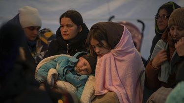 Refugiados ucranianos en Medyka, en Polonia, el 6 de marzo del 2022.&nbsp;