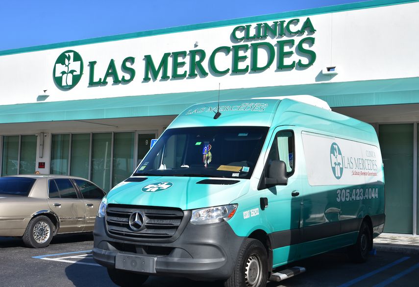 Entrada de una Clínica Las Mercedes.&nbsp;