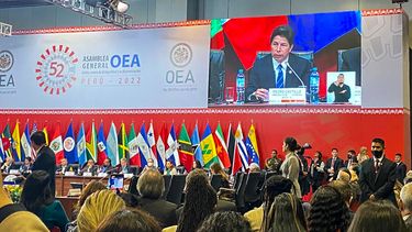 Vista parcial del encuentro&nbsp;Asamblea General de la Organización de Estados Americanos (OEA), en Lima, Perú.
