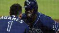 El cubano Randy Arozarena, de los Rays de Tampa Bay, celebra su jonrón de dos carreras con el dominicano Willy Adames durante la cuarta entrada contra los Astros de Houston en el Juego 4 de la Serie de Campeonato de la Liga Americana de béisbol, el miércoles 14 de octubre de 2020 en San Diego El cubano Randy Arozarena, de los Rays de Tampa Bay, celebra su jonrón de dos carreras con el dominicano Willy Adames durante la cuarta entrada contra los Astros de Houston en el Juego 4 de la Serie de Campeonato de la Liga Americana de béisbol, el miércoles 14 de octubre de 2020 en San Diego