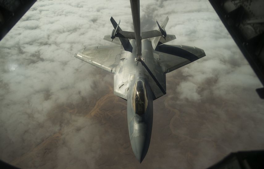 En la imagen de archivo un avión F-22 Raptor que forma parte de la flota del Ejército de EEUU