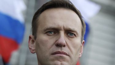 En esta imagen de archivo, tomada el 29 de febrero de 2020, el activista opositor ruso Alexei Navalny participa en una marcha en memoria del líder opositor Boris Nemtsov, en Moscú, Rusia.&nbsp;