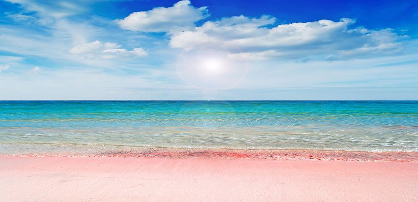 Pink Sands Beach, está ubicada en las Bahamas. Su carácteristica principal es la arena color rosa, que hace honor a su nombre sacado de un cuento de hadas.&nbsp;