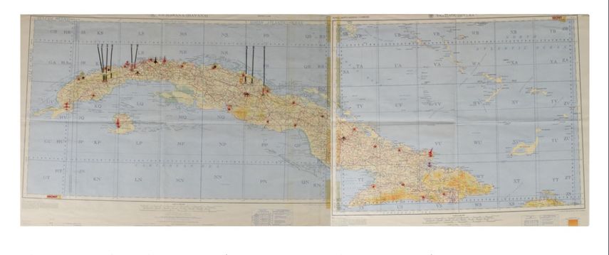 El icónico mandatario realizó un estudio prolongado de este mapa hasta decidir, el 27 de octubre de 1962, retrasar un posible ataque sobre&nbsp;Cuba.