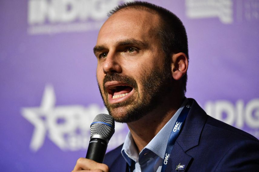 Eduardo Bolsonaro, hijo del presidente brasileño Jair Bolsonaro.