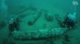 Las imágenes publicadas por la Universidad de East Anglia muestran el descubrimiento de los restos del naufragio de un barco histórico del siglo XVII, el Gloucester.