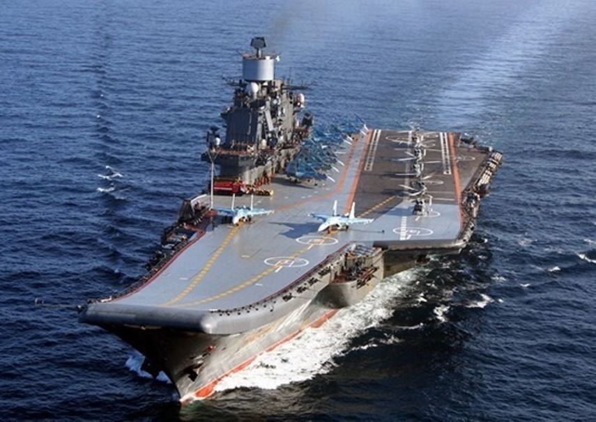 El portaviones de la Marina de Rusia Almirante Kuznetsov &nbsp;