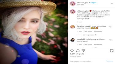 La exactriz mexicana Allisson Lozz.&nbsp;