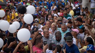 El candidato de la Plataforma Unitaria, Edmundo González Urrutia, participó en un acto político con el partido Acción Democrática en el estado Cojedes