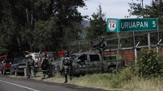 Miembros de la Guardia Nacional en un operativo de vigilancia en México.&nbsp;