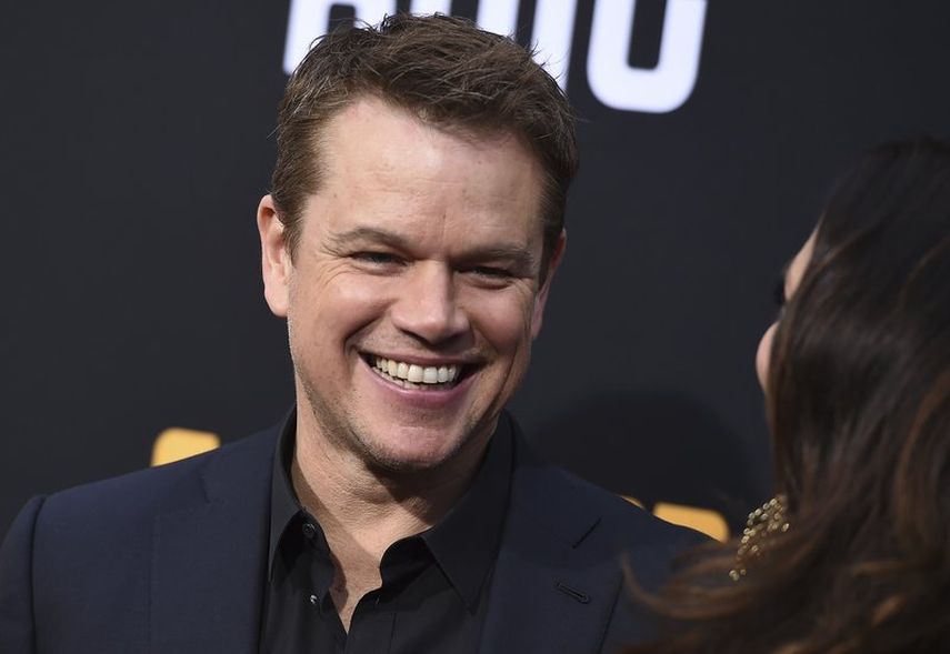 Matt Damon llega al estreno en Los Angeles de Catch-22 en el Teatro Chino TCL el martes siete de mayo de 2019.&nbsp;