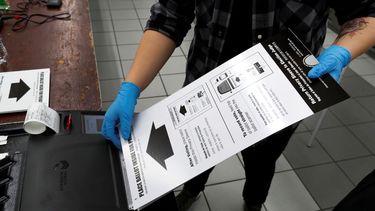 Foto tomada el 17 de marzo del 2020 de un centro de votaci&oacute;n en Chicago.&nbsp;