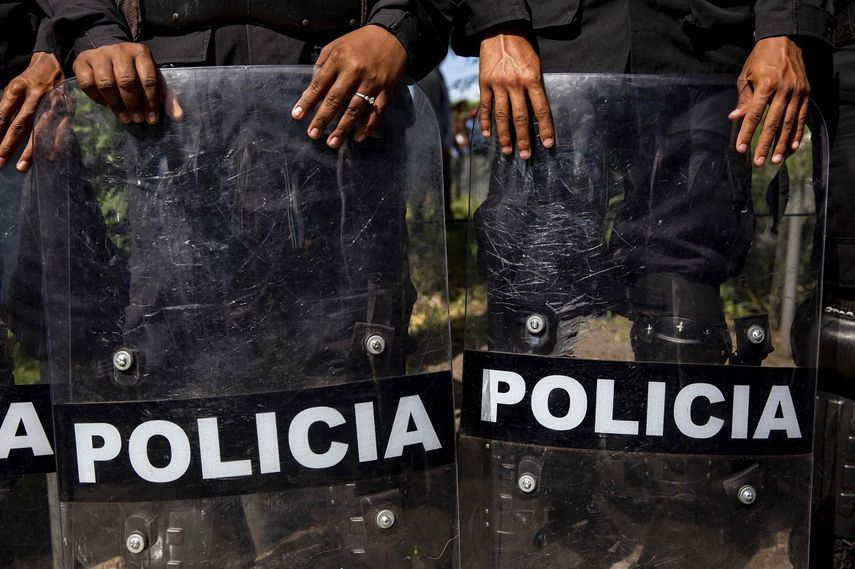 Agentes de la policía nacional de Nicaragua.&nbsp;