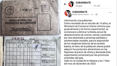 Una publicación en redes despertó las alarmas sobre la supuesta eliminación de la libreta de racionamiento en Cuba.&nbsp;