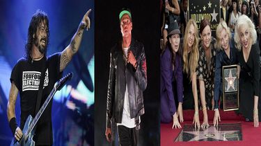 En esta combinación de fotos, de izquierda a derecha, Dave Grohl de la banda Foo Fighters, Jay-Z y The Go-Gos. Foo Fighters, Jay-Z y The Go-Gos serán incorporados este año al Salón de la Fama del Rock and Roll junto con Tina Turner, Carole King y Todd Rundgren.&nbsp;