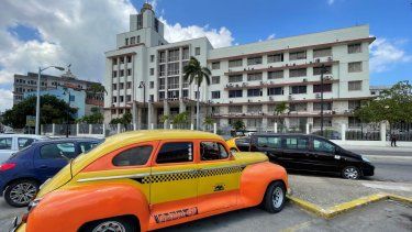 Edificio del poderoso conglomerado militar cubano Gaesa, en La Habana, Cuba.&nbsp;