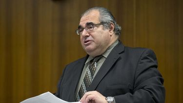 Joe Geller, abogado del candidato a Juez Jason Bloch, durante la audiencia en la Corte de Miami-Dade