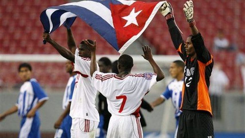 La selección cubana en su última participación en la Copa Oro. (ARCHIVO)