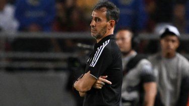 El seleccionador de Venezuela, Fernando Batista, durante un juego de las eliminatorias mundialistas ante Chile, el 19 de noviembre de 2024.