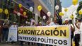 En septiembre, durante la protesta ante la embajada de Italia en Caracas, abogaron por una Canonización sin presos políticos. Esto ante la próxima ceremonia de los primeros santos venezolanos: el doctor José Gregorio Hernández y la madre Carmen Rendiles.