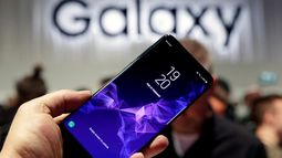Detalle del nuevo Samsung&nbsp;S9 durante la presentación mundial del nuevo teléfono de la compañia coreana en el marco del Congreso Mundial de Móviles, en Barcelona.&nbsp;