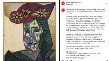 Retrato excepcional de Dora Maar hecho por Pablo Picasso. 