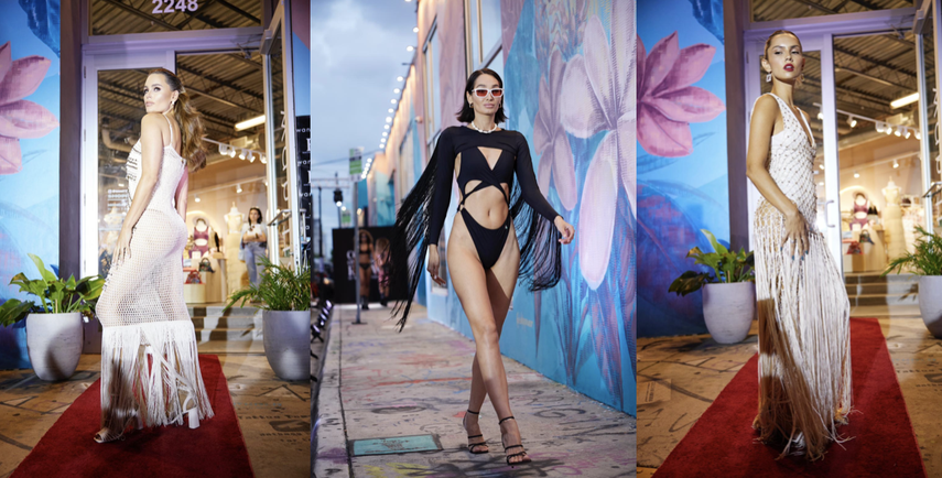 Performance de moda de la marca colombiana Wanitta en la primera edición del Colombia on Wynwoods Runway, realizado el 1 de junio de 2024.