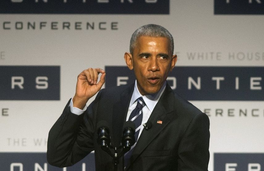 El presidente estadounidense, Barack&nbsp;Obama, en la Conferencia sobre las Fronteras de la Casa Blanca en la Universidad Carnegie Mellon en Pittsburgh, Pennsylvania.