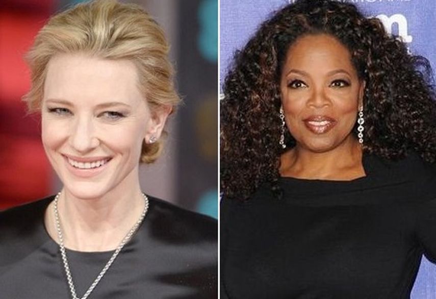 La presentadora Oprah Winfrey y la actriz Cate Blanchett. (CORTESÍA)