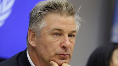 El actor Alec Baldwin en una conferencia de prensa en la sede de Naciones Unidas el 21 de septiembre de 2015.