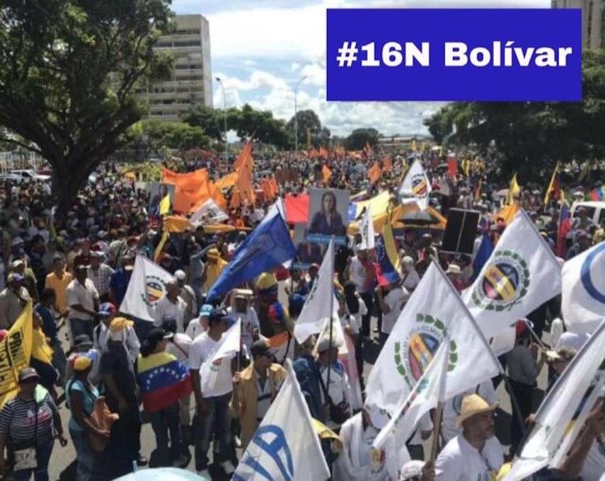 En el estado Bol&iacute;var dijeron aqu&iacute; estamos y seguimos luchando por Venezuela.&nbsp;