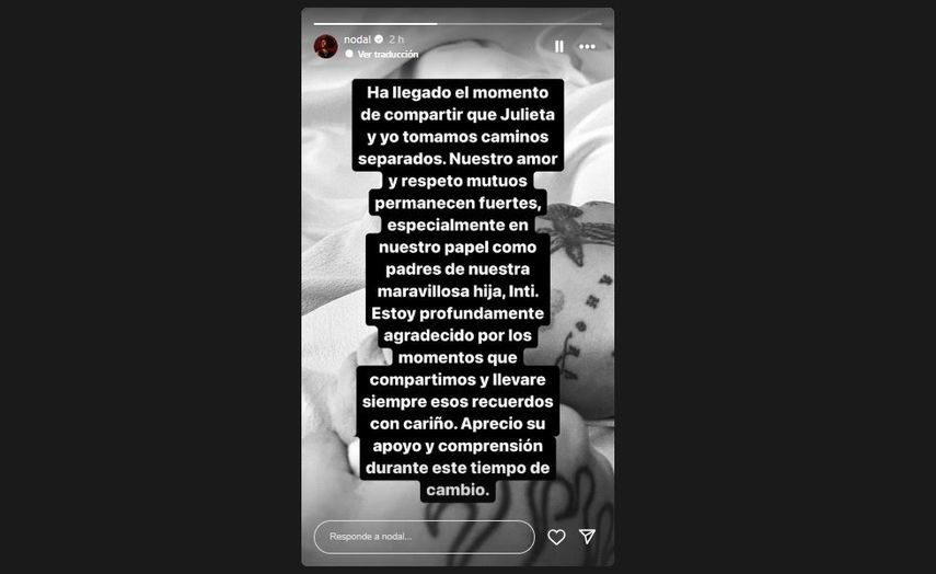 Christian Nodal confirma su ruptura con Cazzu.