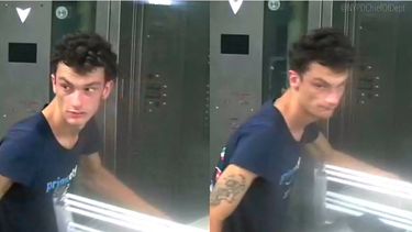 La foto distribuida por la policía de Nueva York muestra a una persona buscada por la colocación de objetos sospechosos en la estación del metro Fulton Street en Manhattan, 16 de agosto de 2019. El sospechoso fue arrestado el sábado 17 de agosto de 2019, informó la policía.&nbsp;