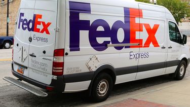 Un vehículo de FedEx.&nbsp;