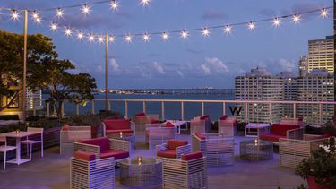 Vista desde la terraza del restaurante ADDiKT, en el hotel W Miami.