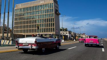 Vista de la embajada de EEUU en La Habana, Cuba..&nbsp;