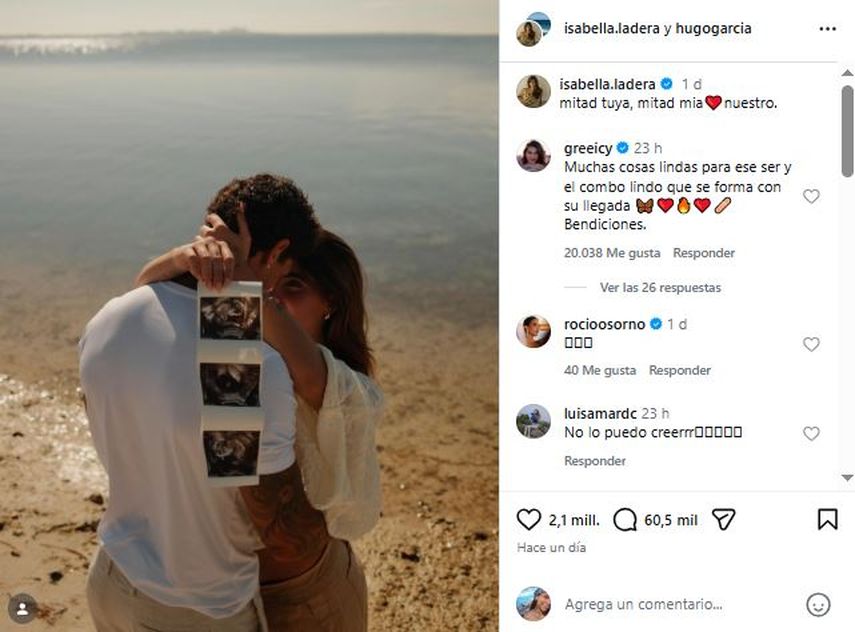 La influencer venezolana Isabella Ladera y el modelo peruano Hugo García.&nbsp;