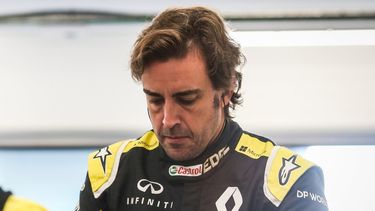 Fernando Alonso en un test de Renault 